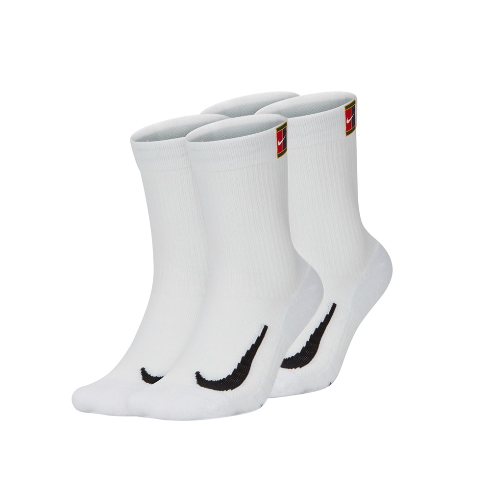 Court Multiplier Heritage Tennis Crew - 2 Pack - White/White.