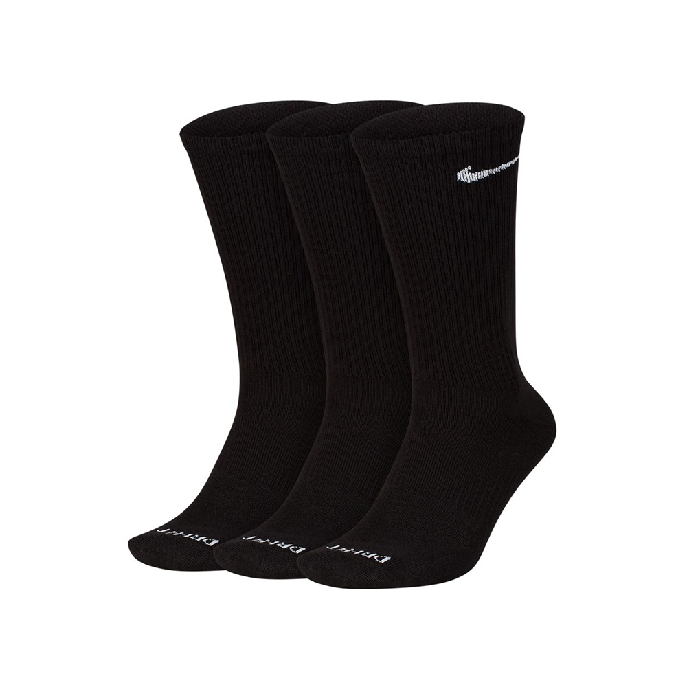 Everyday Plus Lightweight Crew - 3 Pack - Black.