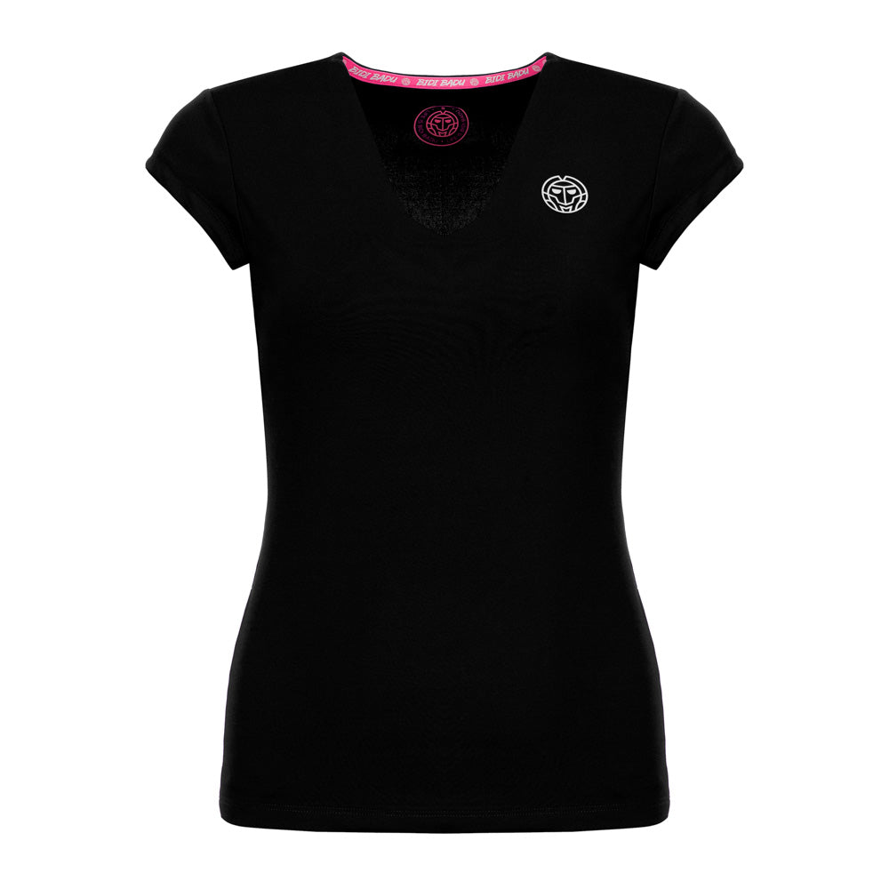 Bella 2.0 Tech V-Neck Tee - Black