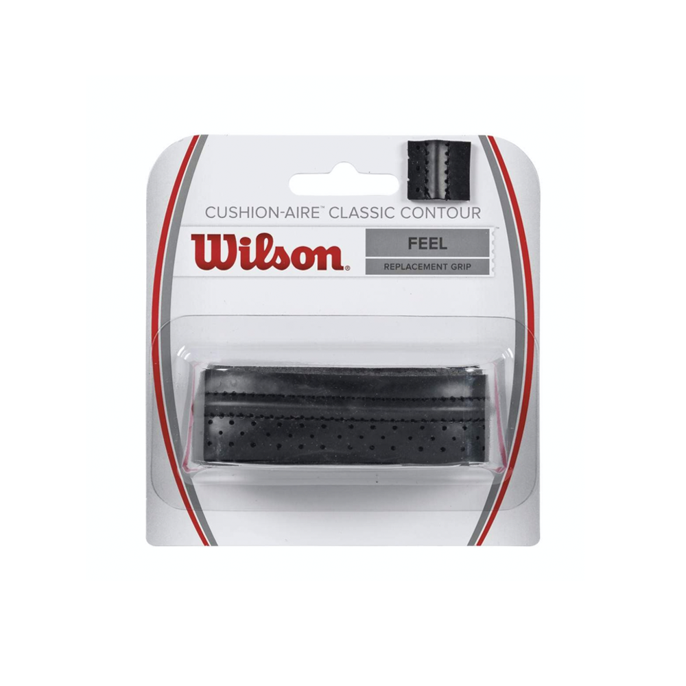 Wilson Cushion-Aire Classic Contour Replacement Grip - Black-Grips-online tennis store canada