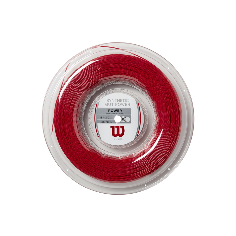 Synthetic Gut Power 16 Reel - 200m - Red.