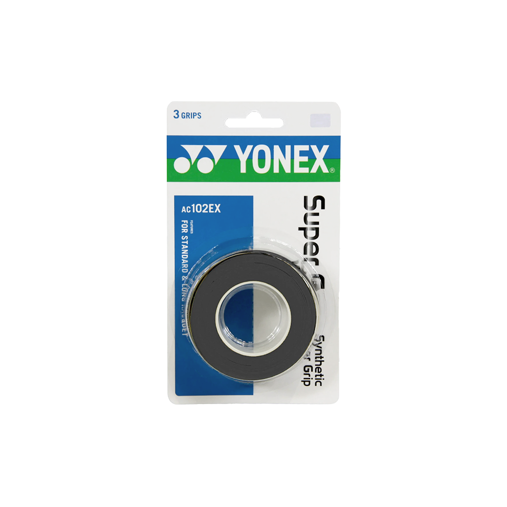 Yonex Super Grap Overgrips - 3 Pack - Black.