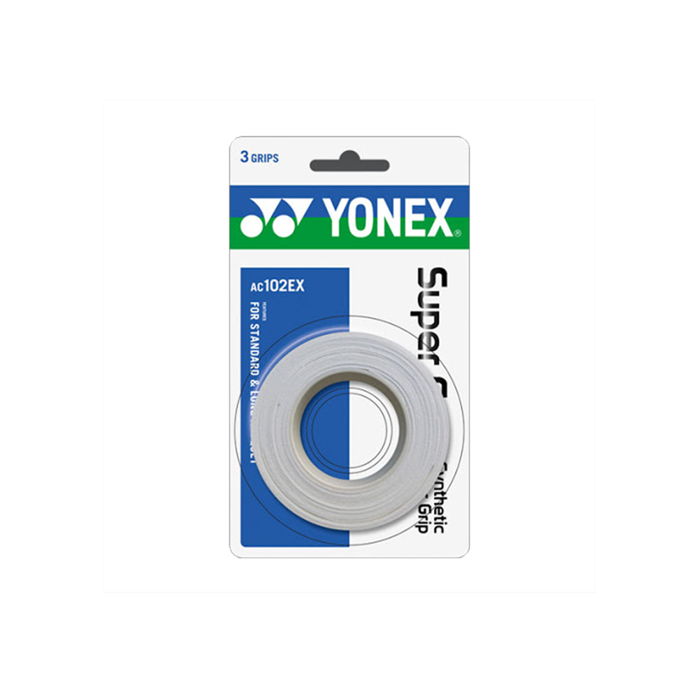 Yonex Super Grap Overgrips - 3 Pack - White.