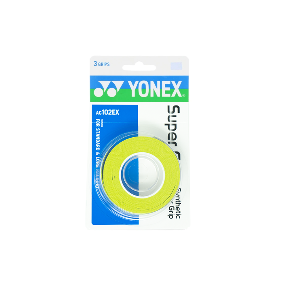 Yonex Super Grap Overgrips - 3 Pack - Citrus Green.