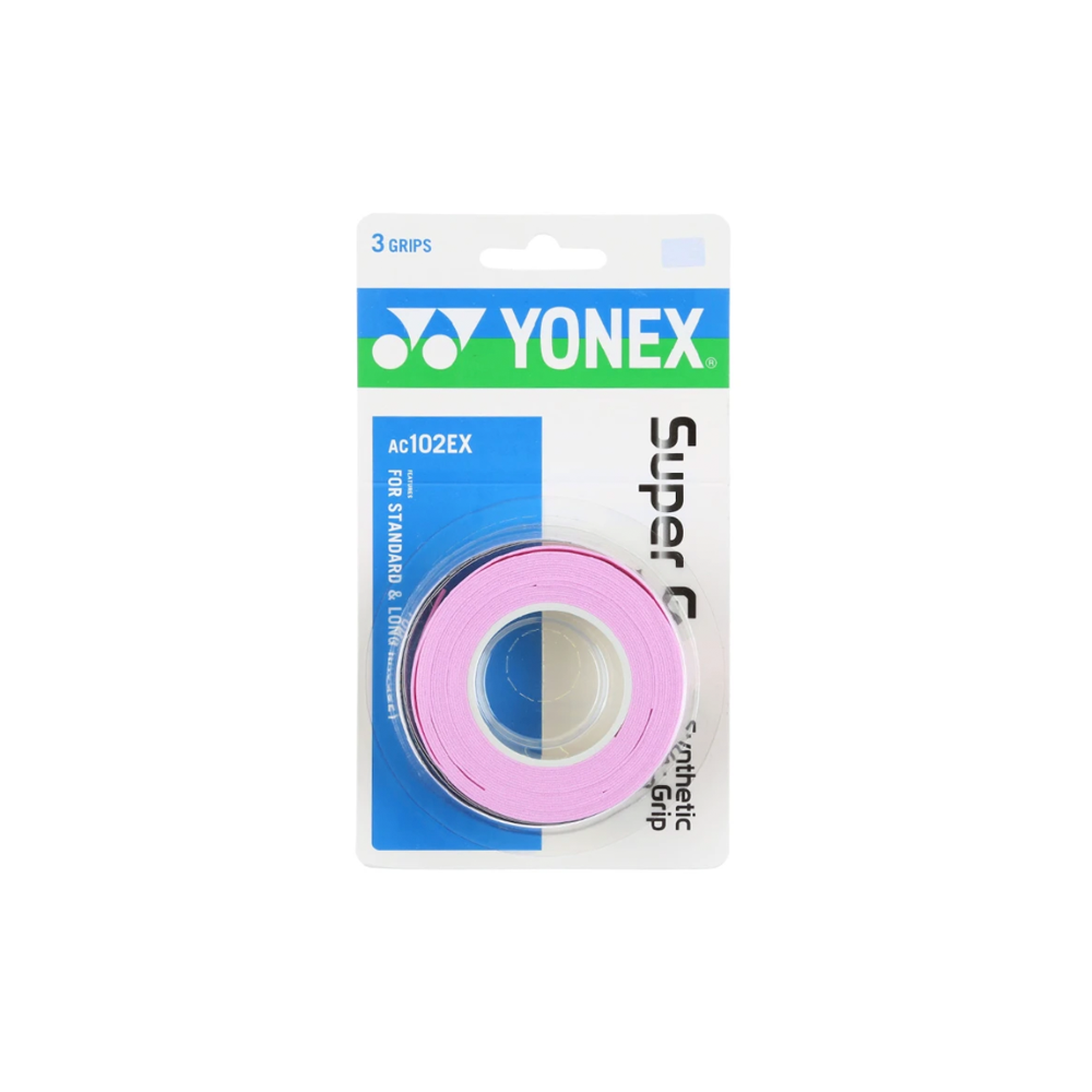Yonex Super Grap Overgrips - 3 Pack - French Pink.