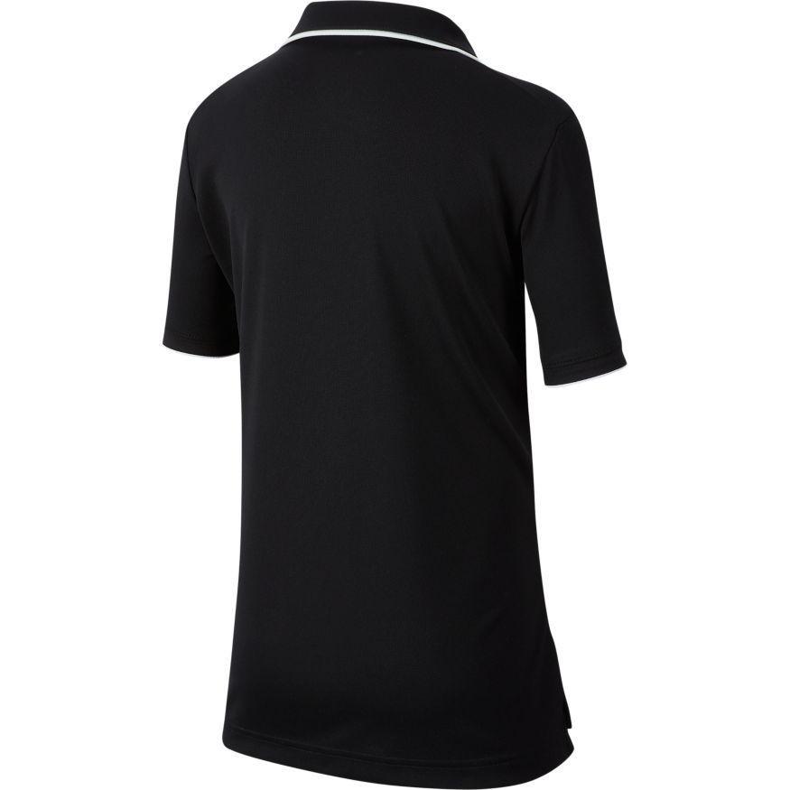 Nike Court Dri-Fit Tennis Polo (Boy's) - Black/White-Tops- Canada Online Tennis Store Shop
