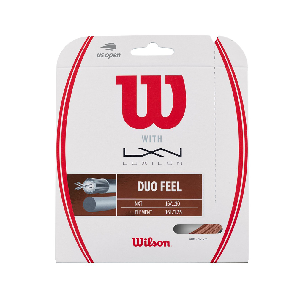 Wilson with Luxilon Duo Feel 16/16L Tennis String