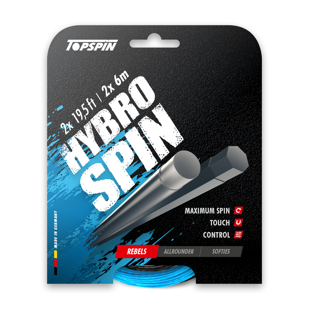 Hybro Spin (2x6m) - 1.25mm - Black/Turquoise.