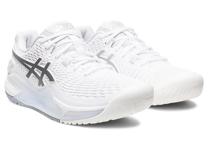 Asics Gel Resolution 9 D-Wide (Women's) - White/Pure Silver