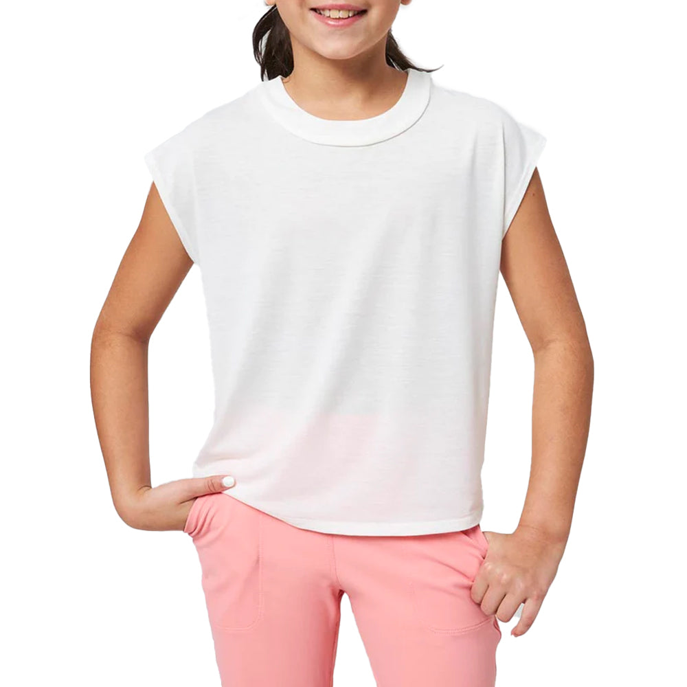 MPG Dynamic Keyhole Relaxed Shirt (Girl's) - Papyrus