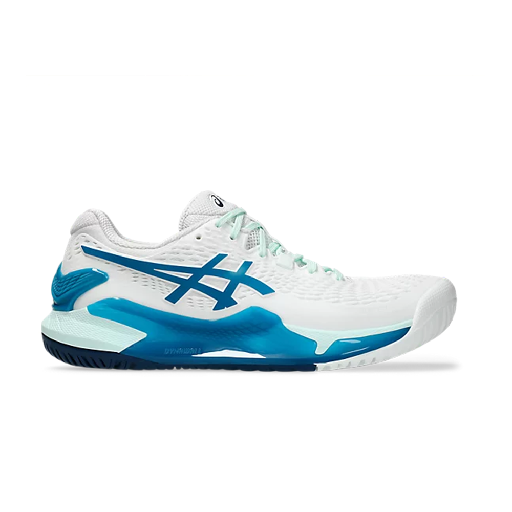 Asics Gel Resolution 9 (Femme) - Blanc/Bleu Sarcelle