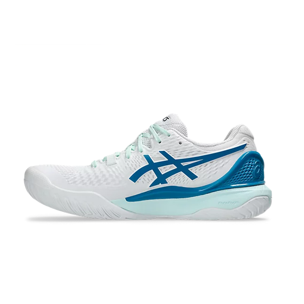 Asics Gel Resolution 9 (Femme) - Blanc/Bleu Sarcelle