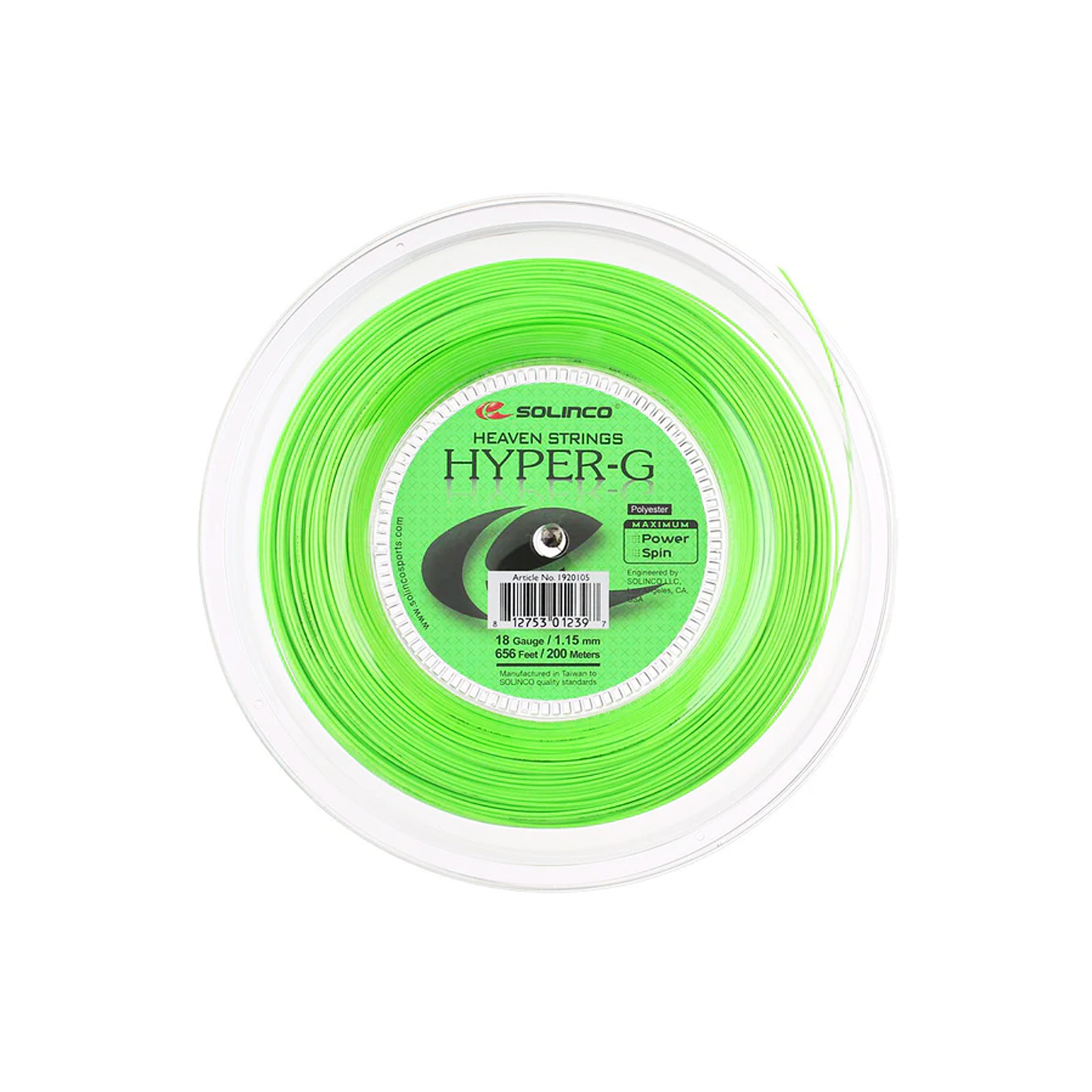 Solinco Hyper G Round 18 (200m) - Neon Green