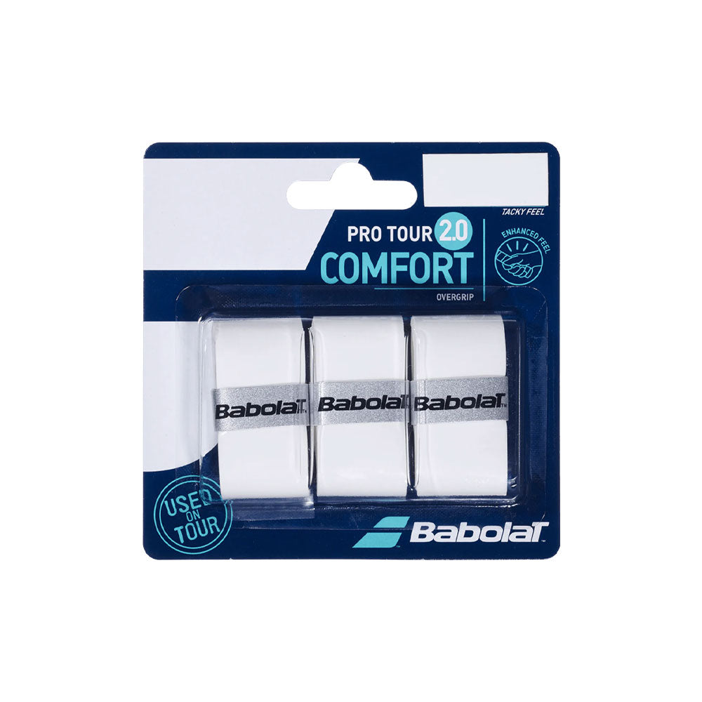 Babolat Pro Tour 2.0 Overgrip 3 Pack - White