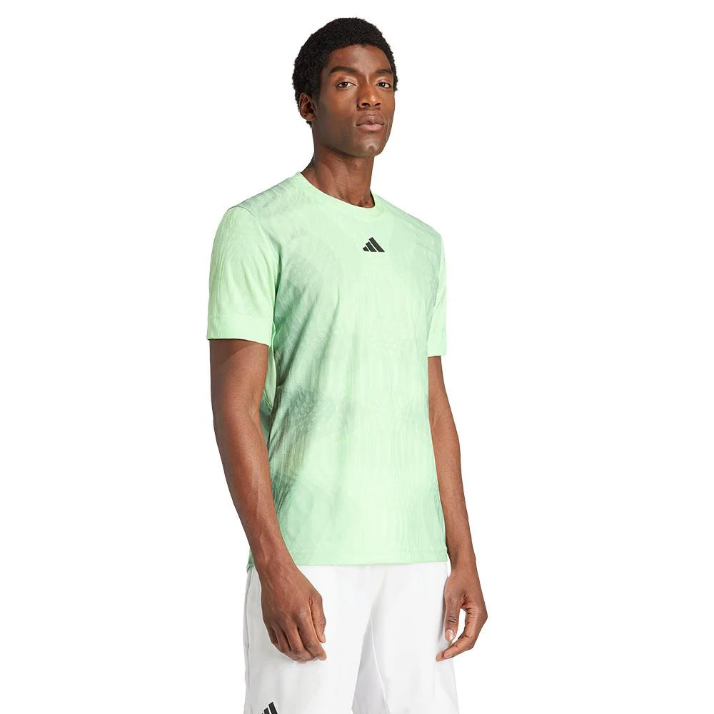 Adidas Tennis Airchill Pro FreeLift Tee (Men's) - Semi Green Spark