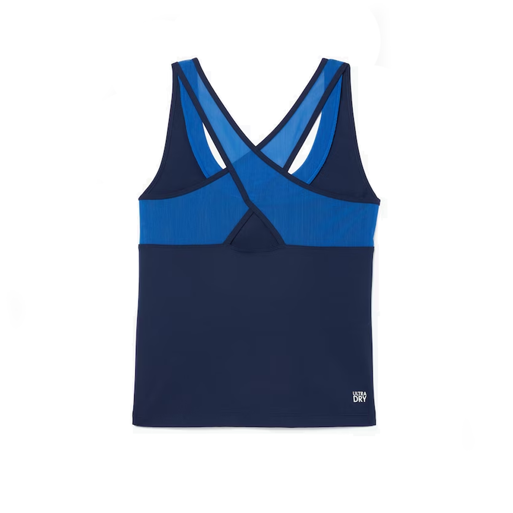 Lacoste Ultra Dry Stretch Sport T-Shirt (Women's) - Navy Blue/Blue