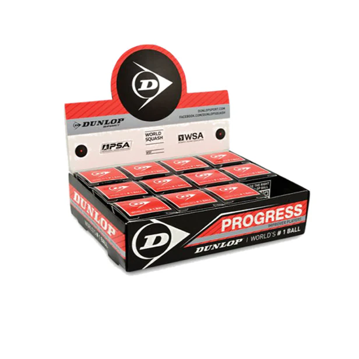 Balle de squash Pro (boîte de 12 balles) -Double point jaune