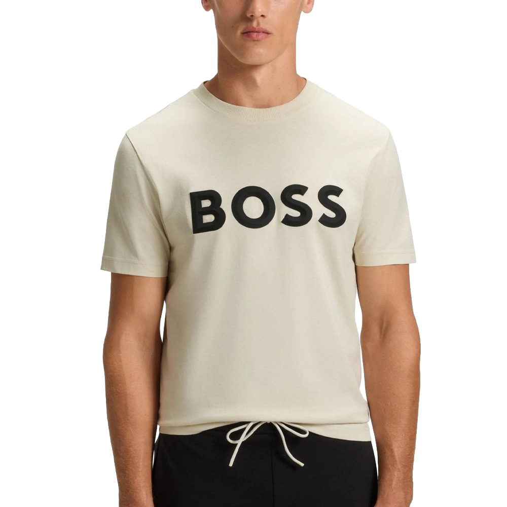 Cotton jersey T-shirt with embossed logo