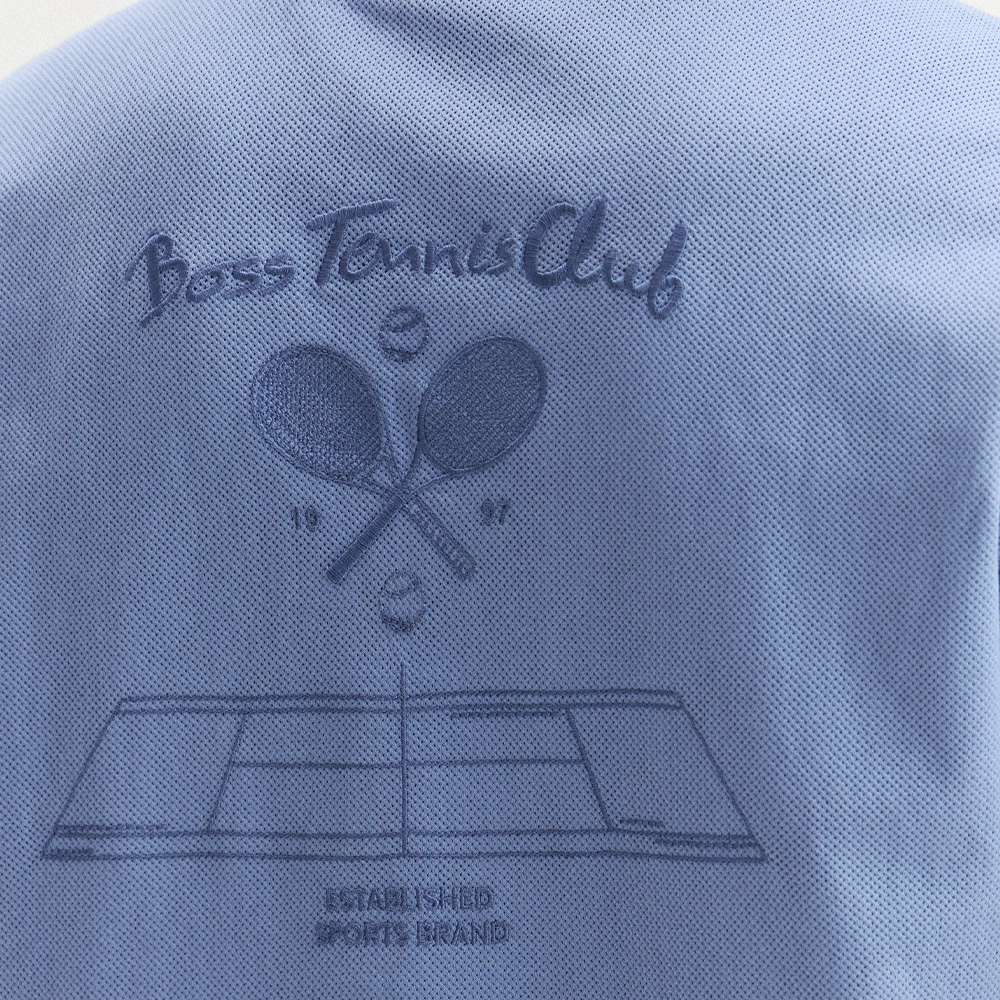 Embroidered-Artwork T-shirt In Cotton Mesh.