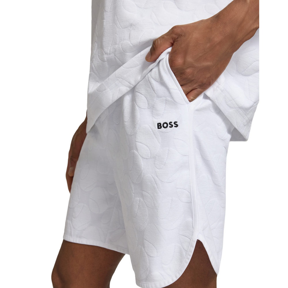 Cotton-Blend Shorts With Tennis Jacquard.