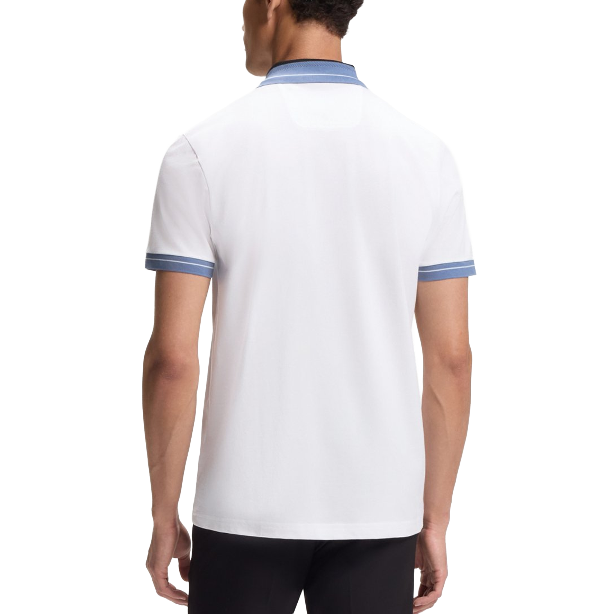 Stripe-Trim Polo Shirt In Stretch Cotton.