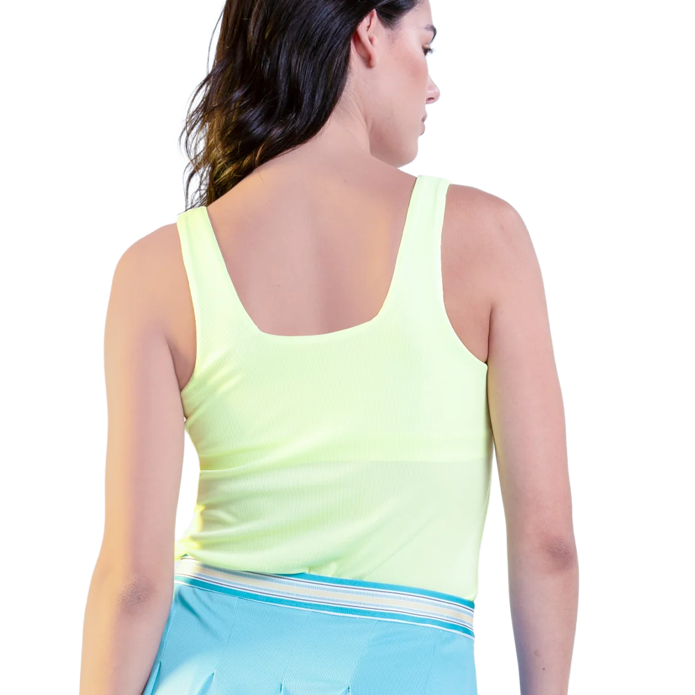Débardeur côtelé slim fit Lacoste (Femme) -Blanc