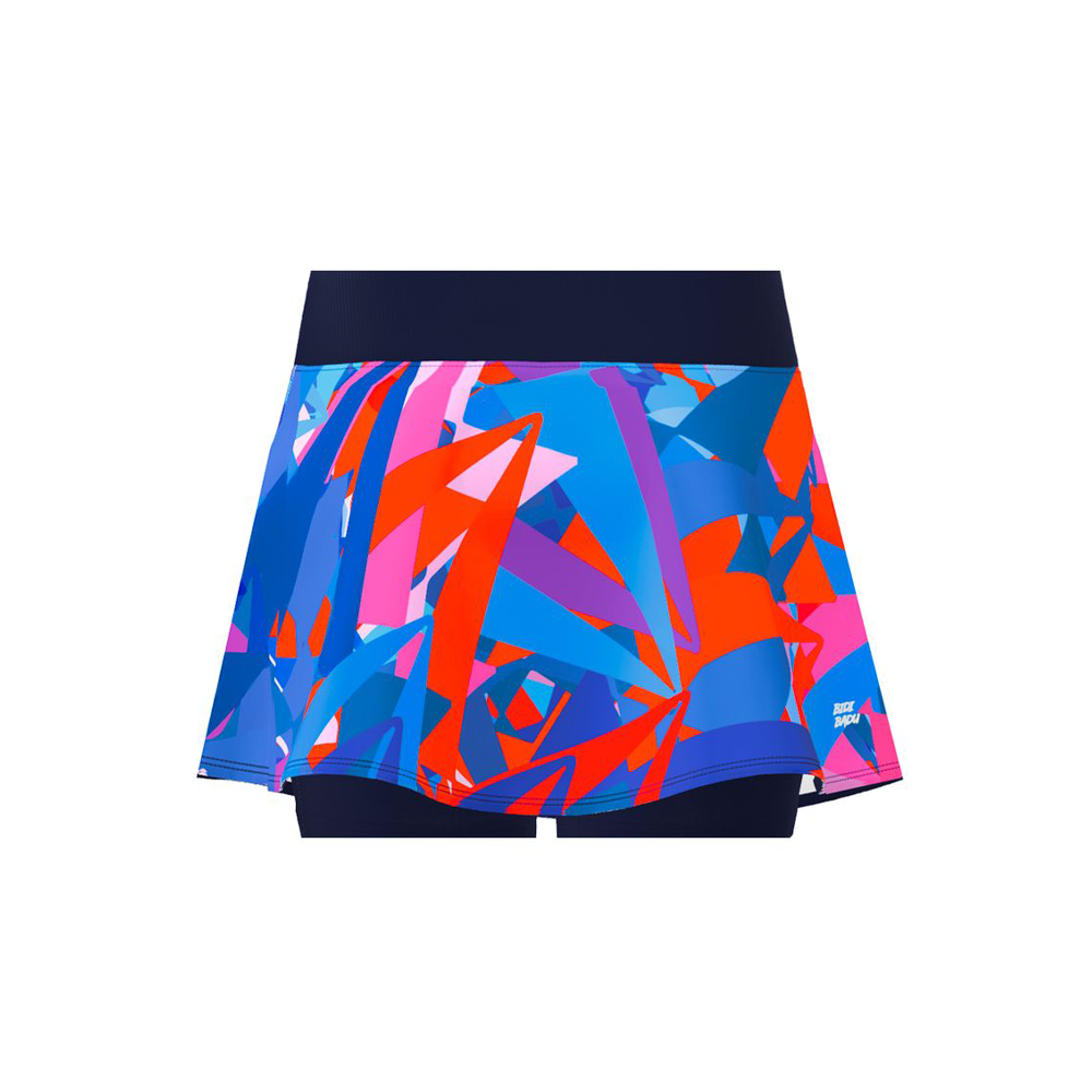 Bidi Badu Spike Printed Wavy Skort (Women's) -  Dark Blue/Blue