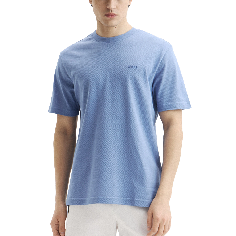 Embroidered-Artwork T-shirt In Cotton Mesh
