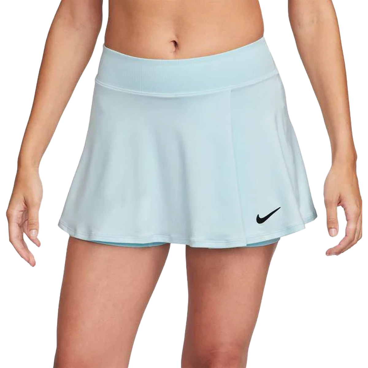 Nike Court Dri-Fit Victory Flouncy Tennis Skirt (Women's) - Glacier Blue/Black