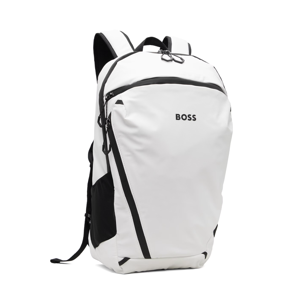 Faux-Leather Backpack With Reflective Details