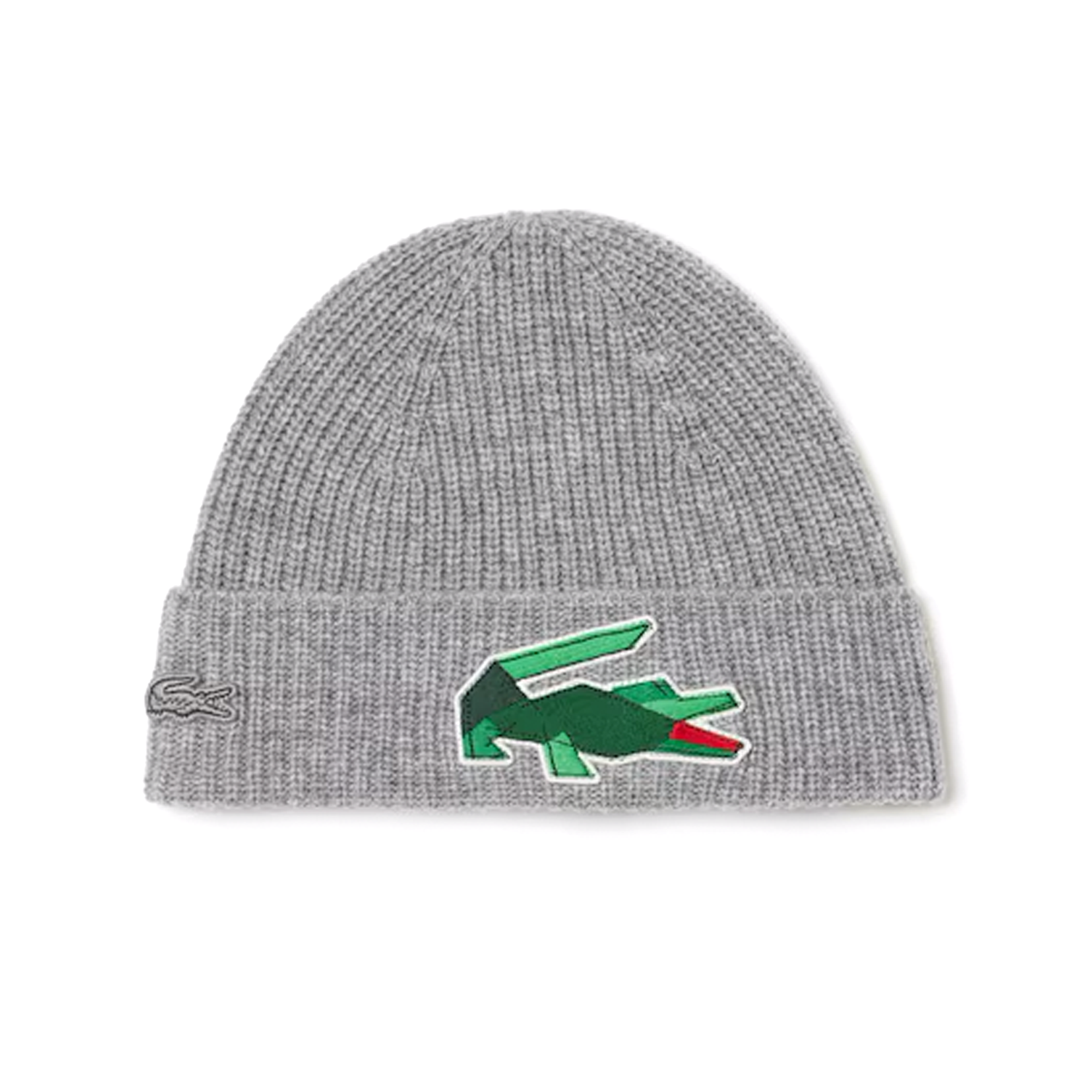 Ribbed Wool Crocodile Graphic Beanie.