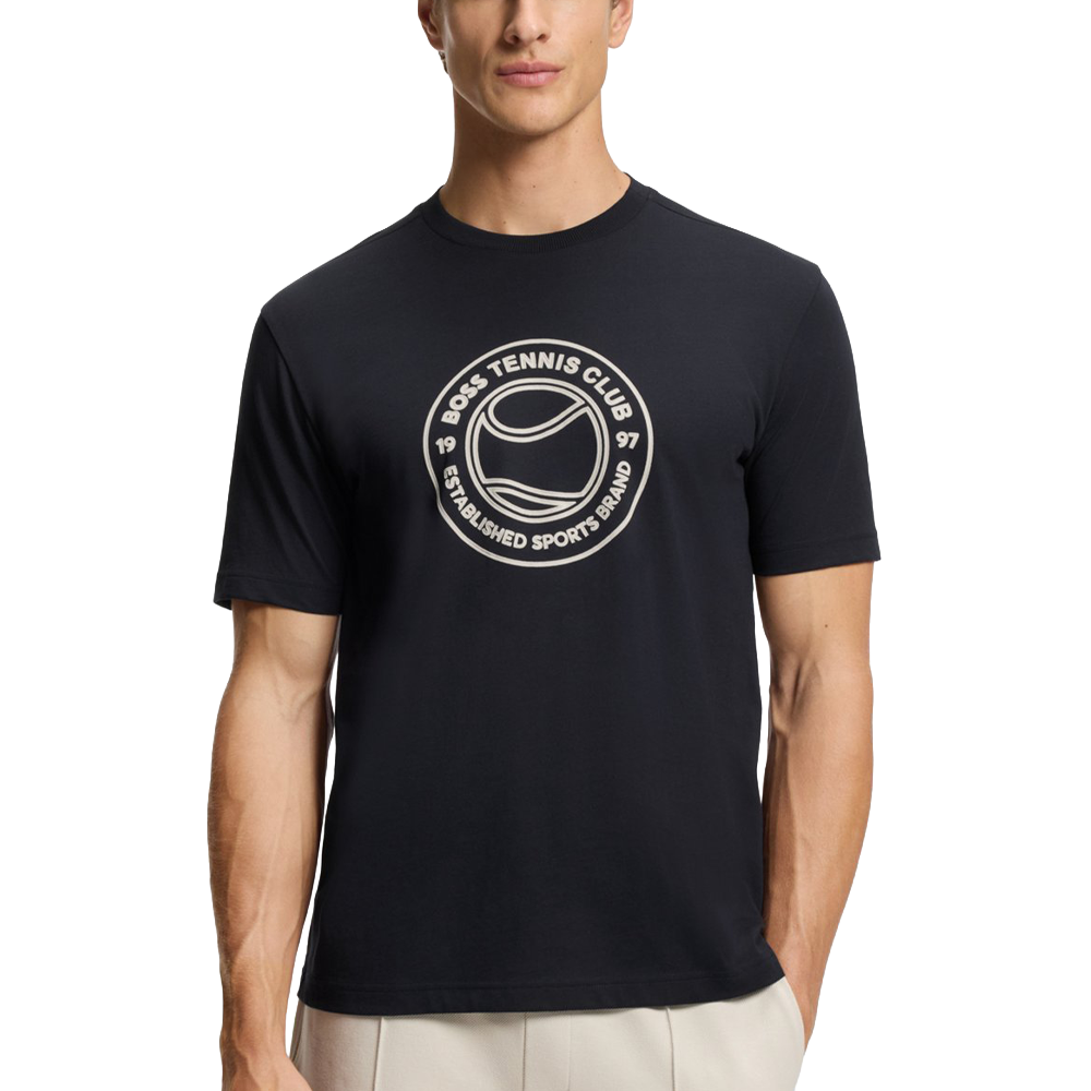 T-shirt en jersey de coton avec motif sur le thème du tennis