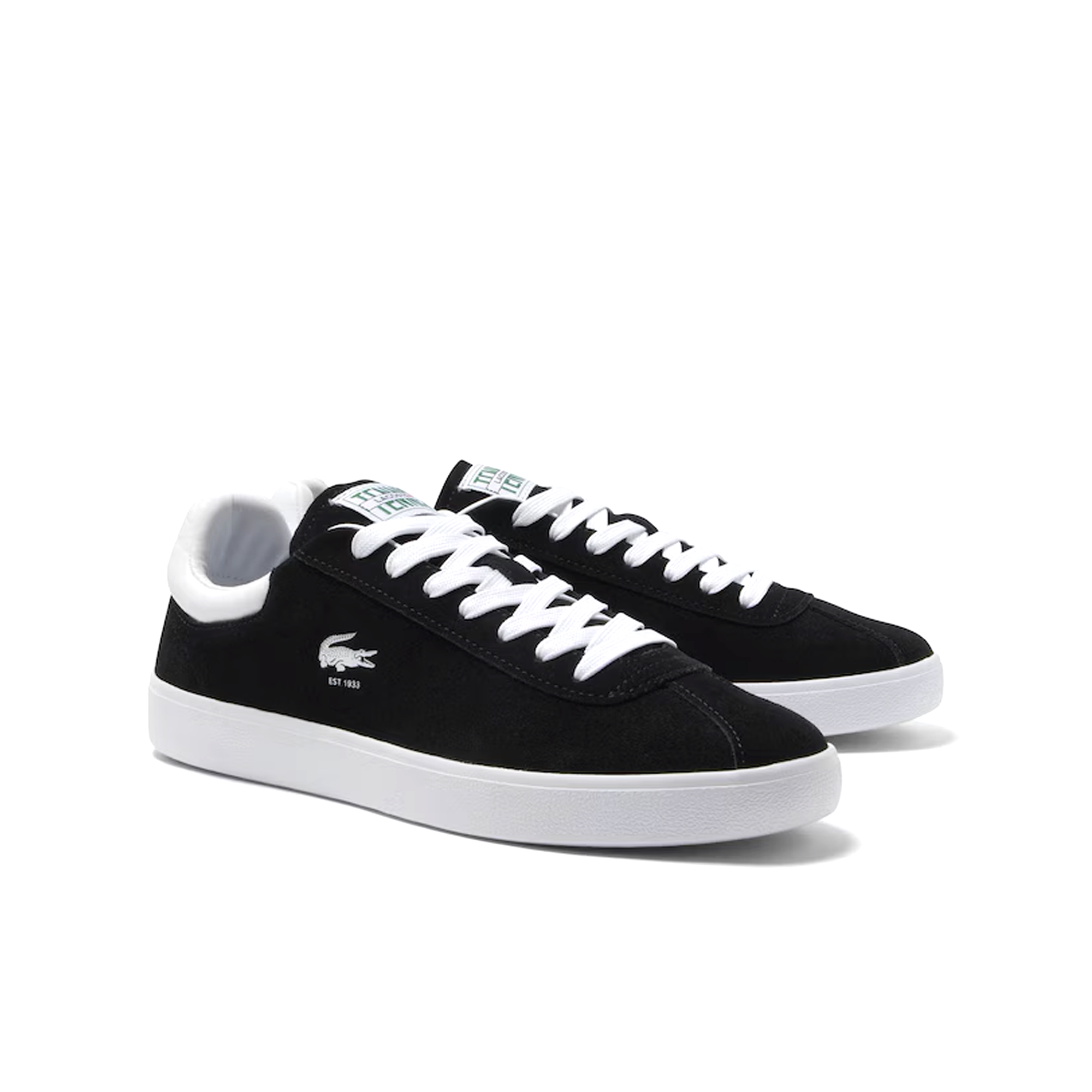 Lacoste Baseshot Suede (Men's) - Black/White