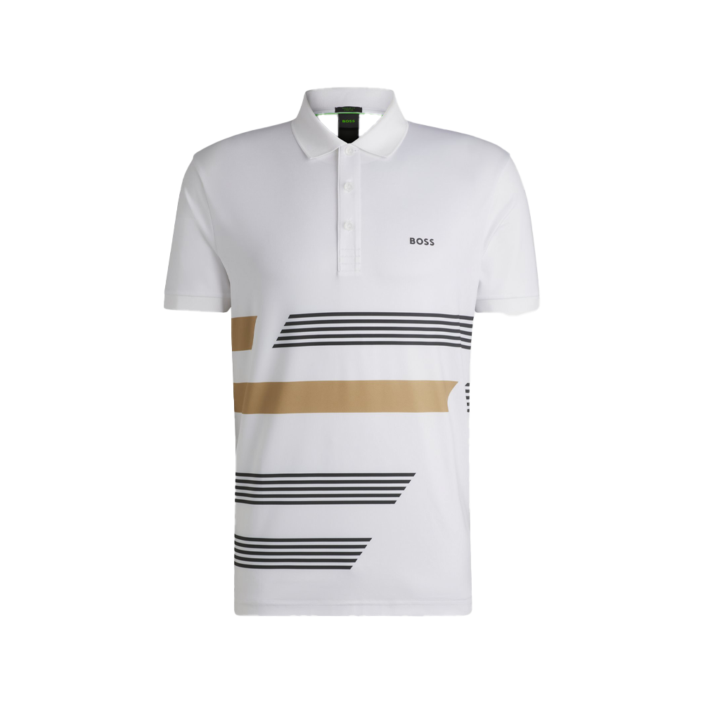 Paddy Stretch-Jersey Polo Shirt With Stripe Print