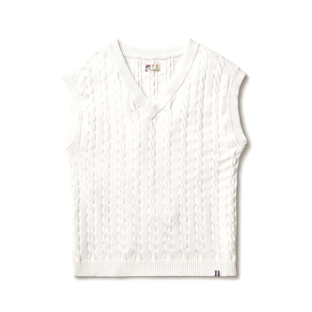 Gilet en tricot torsadé Baseline