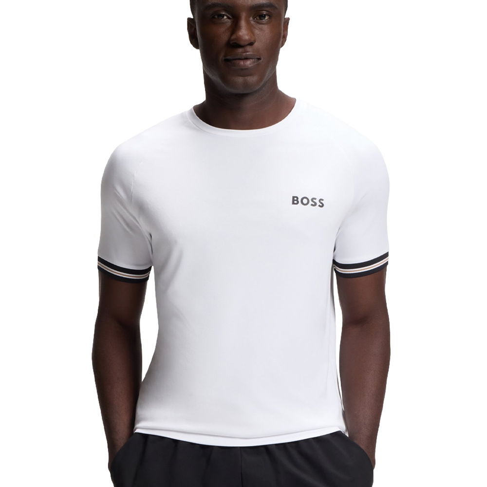 Slim-Fit T-Shirt With Tennis-Ball Embossing.