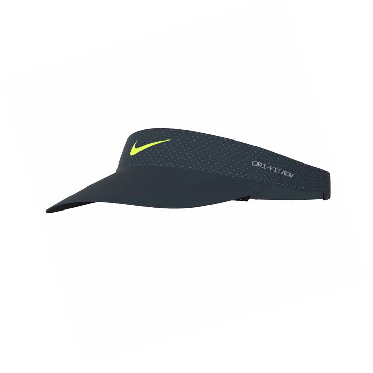 Nike Dri-Fit Advantage Ace Visor (Women's) - Armory Navy/Anthracite/Volt