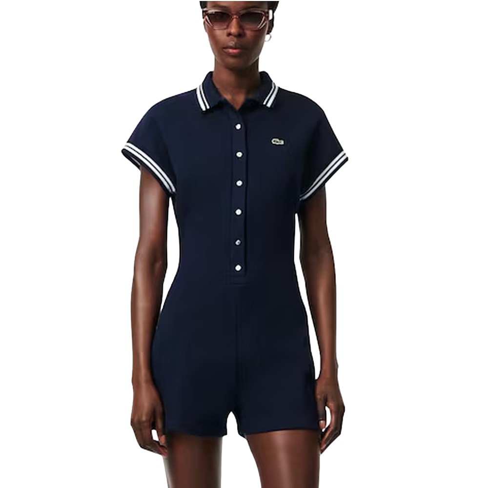 French Made Polo Collar Playsuit