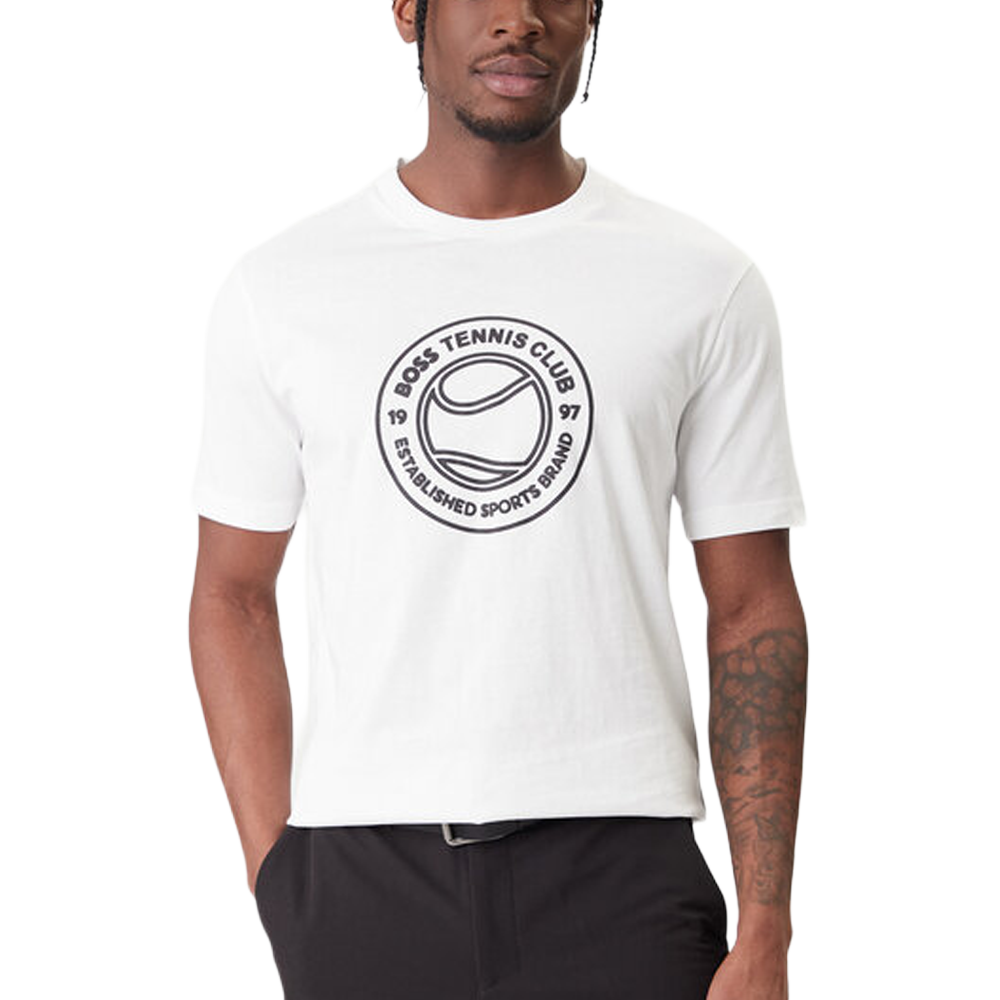 T-shirt en jersey de coton avec motif sur le thème du tennis
