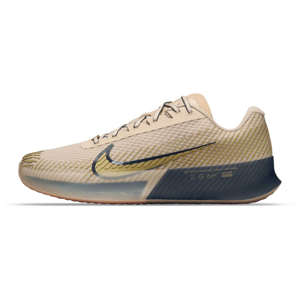Nike Court Air Zoom Vapor 11 Premium (Men's) - Sanddrift/Metallic Gold/Thunder Blue