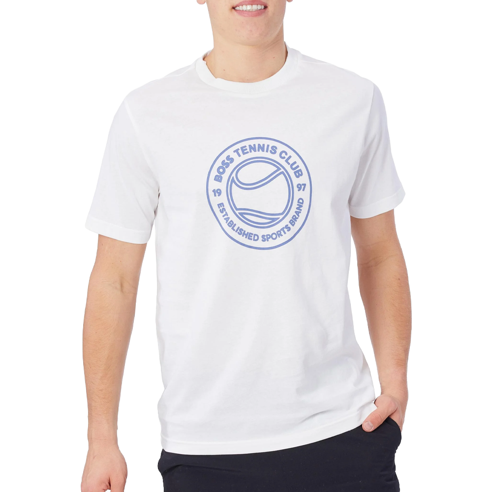 T-shirt en jersey de coton avec motif sur le thème du tennis