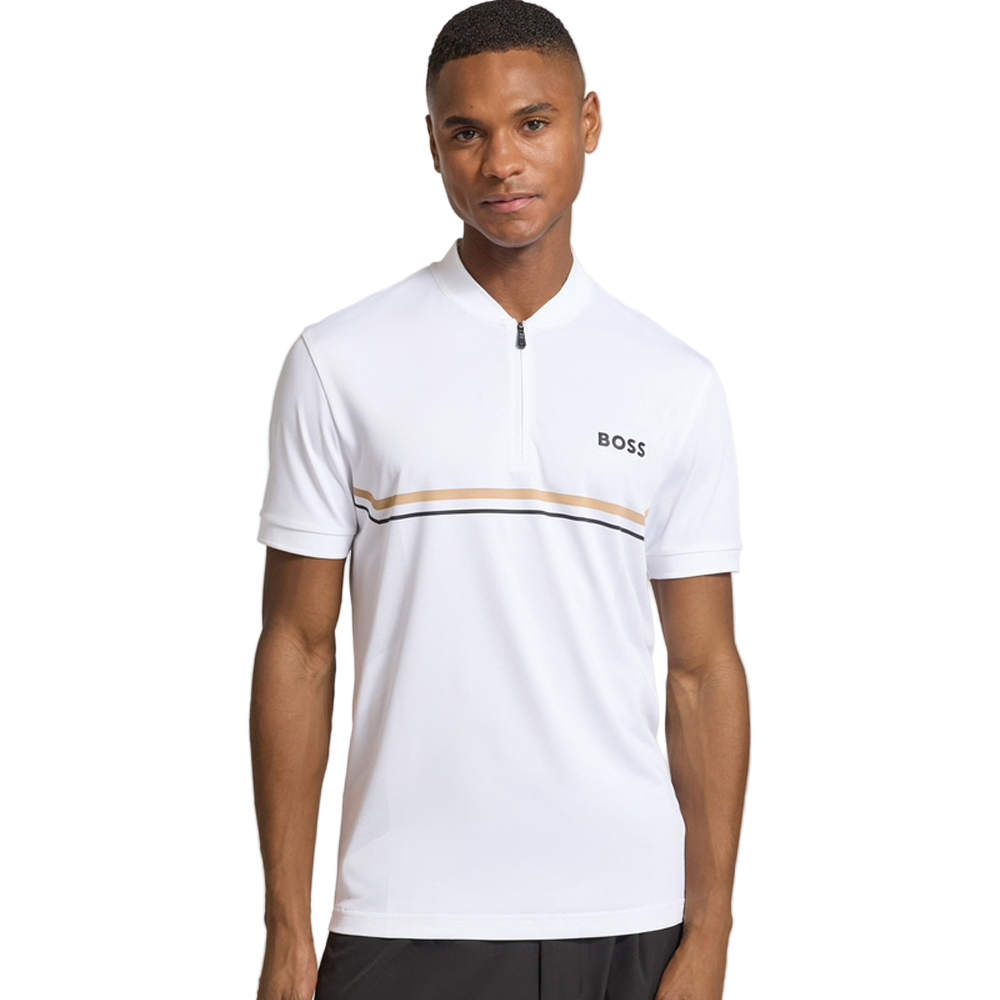 Polo à col zippé et coupe ajustée