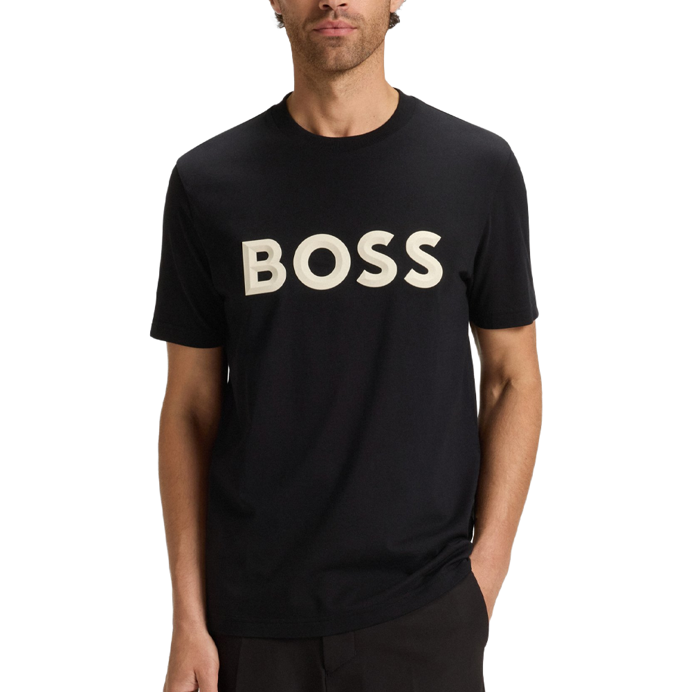 Cotton jersey T-shirt with embossed logo