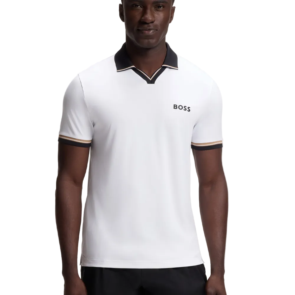 Active Polo Slim Fit With Signature Stripe Details.