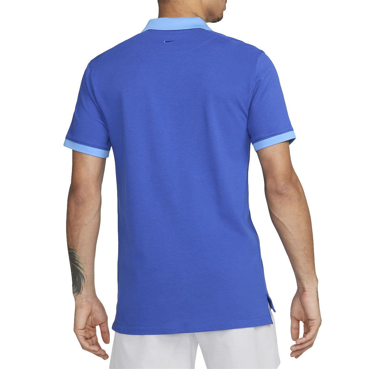 Polo Nike Slim-Fit Rafa (Homme) - Bleu électrique/Bleu université/Blanc