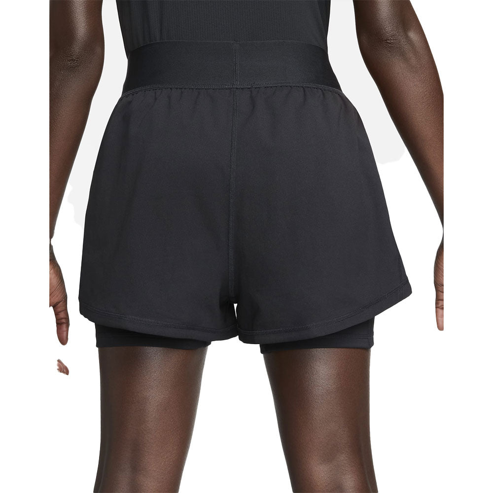 Short Nike Court Dri-Fit Advantage (Femme) - Noir/Blanc