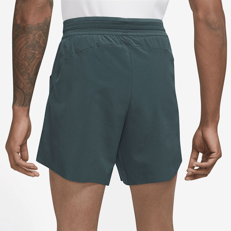 Nike Court Rafa Dri-Fit Advantage Short 7" (Men's) - Deep Jungle/Lime Ice/White
