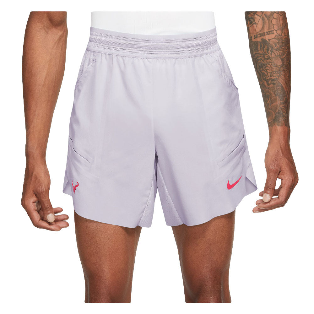Nike Court Rafa Dri-Fit Advantage Short 7" (Men's) - Barely Grape/Siren Red