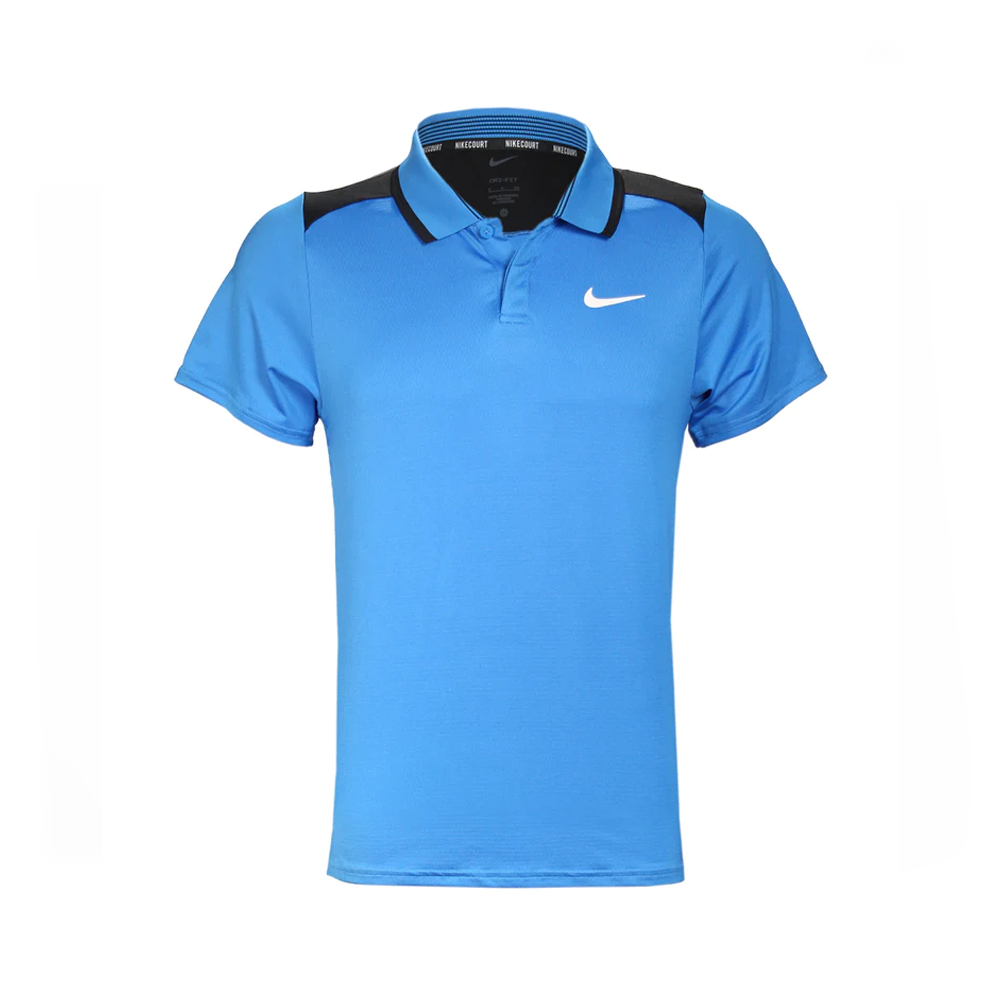 Nike Court Dri-Fit Advantage Polo (Men's) - Light Blue/Photo Blue/Black/White