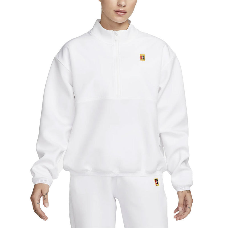 Nike Court Dri-Fit Heritage Half Zip Jacket (Women's) - White/White